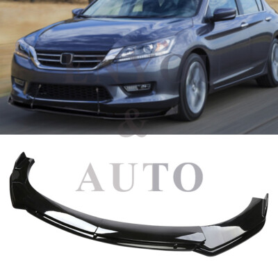 For HONDA ACCORD Front Bumper Lip Spoiler Lower Splitter Glossy Black Body Kit