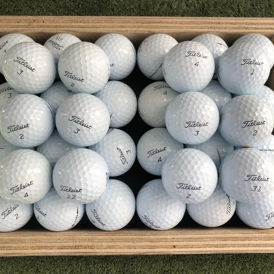 50 pelotas de golf Titleist Pro V1 grado 4A usadas (AAAA) blancas Foto 4 de 4