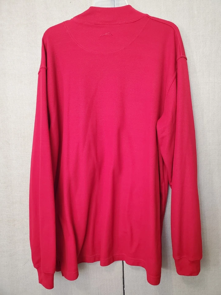 Camisa masculina manga longa Acuity Moisture Management gola falsa vermelha tamanho XL - Imagem 4 de 4