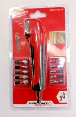 Original Milwaukee 4932471274 Shockwave rechtwinkliger Bohraufsatz 11-teiliges Set