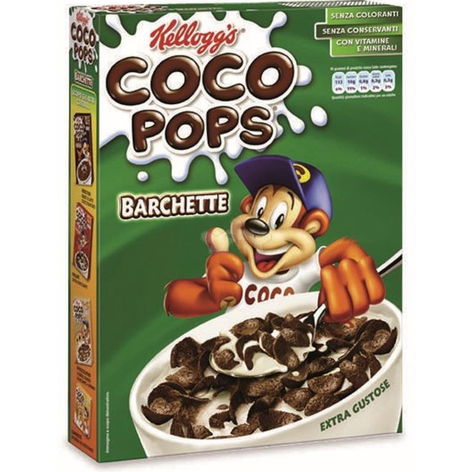 CEREALI KELLOGG'S COCO POPS BARCHETTE 375 GR CACAO LATTE COLAZIONE VITAMINE