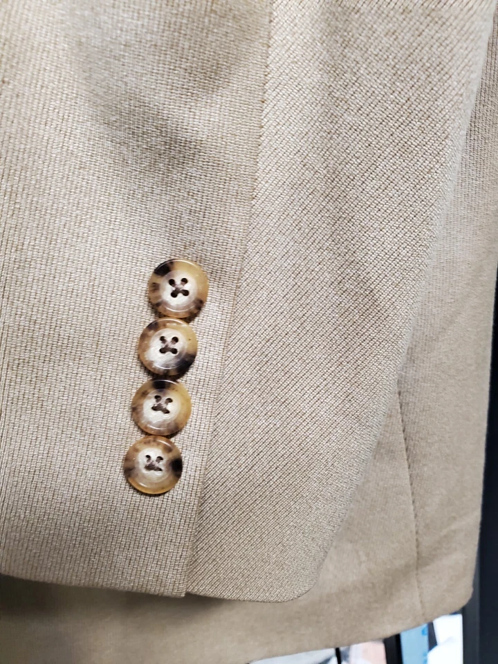 Blazer Abrigo Deportivo Nordstrom Para Hombres Chaqueta Informal de Tres Botones 48L Trajes Tostados Foto 4 de 4