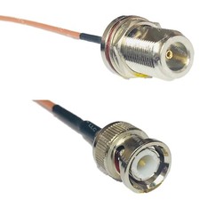 RG316 N FEMALE BULKHEAD to BNC MALE RF Cable Rapid-SHIP LOT