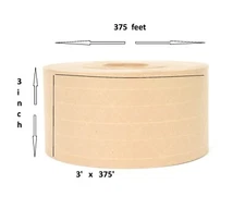 Lot of 8 Rolls Kraft Gummed Tape – 72mm x 375ft – Reinforced Brown Paper Sealing