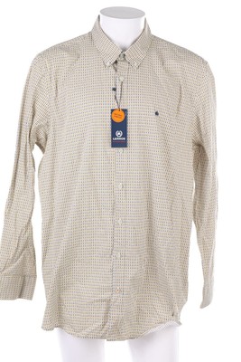 LERROS shirt Geometric Pattern L saffron dark blue NEW