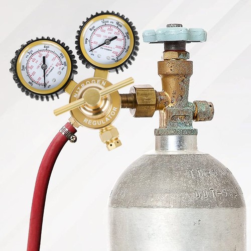 Nitrogen Regulator 0-800PSI Delivery Pressure Brass CGA580 Inlet Tank Threads US - Picture 3 of 12