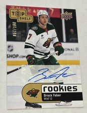 Brock Faber 2024 The National Exclusive Top Shelf Rookie Autograph 57/100 TSA-BF