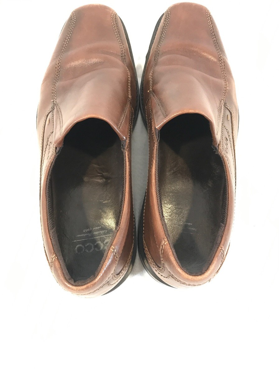 ECCO Brown Leather Slip On Loafer Casual Dress Shoes Men US  display picture 3