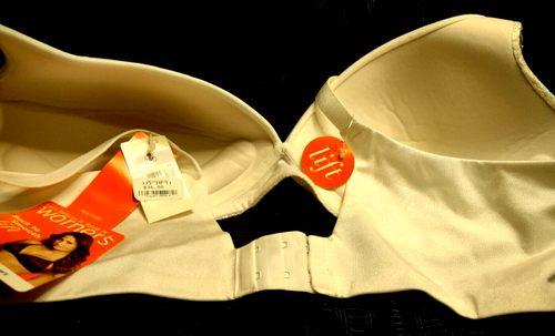 38D NWT White Warner's Bra Wireless w/Lift Back to Smooth Wire Free 2-Hook - Picture 4 of 5
