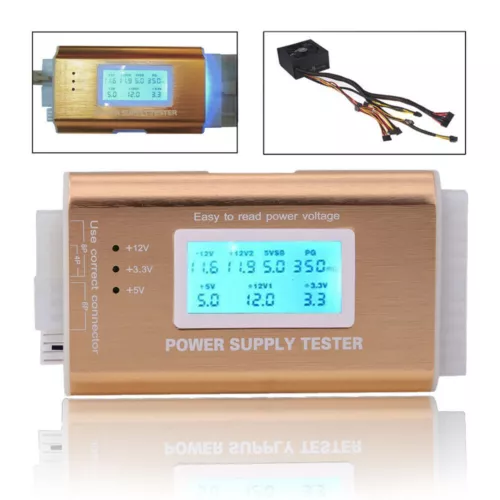AT Tester LCD PC Supply Tester Power Supply 20/24 Pin 4 Psu Atx Btx Itx Sat F7P4