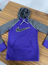 Nike Therma Fit Womens Hoodie Size Small. Sweatshirt Purple Gray