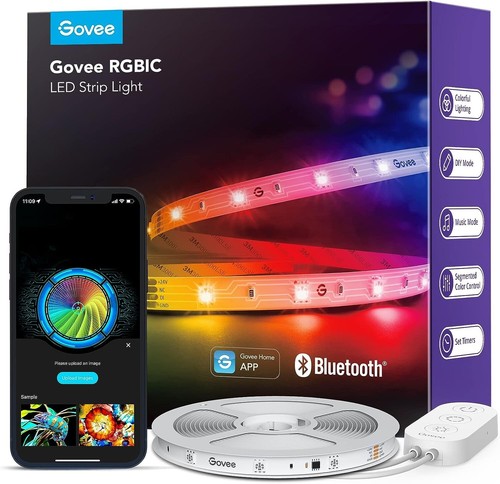 Govee RGBIC LED Strip Lights, Smart LED Lights for Bedroom, Bluetooth LED Lights