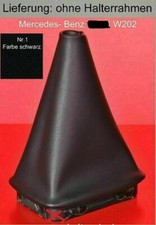 SCHALTMANSCHETTE FUR MERCEDES W202 1993-2001 SCHALTSACK 100% ECHTLEDER SCHWARZ