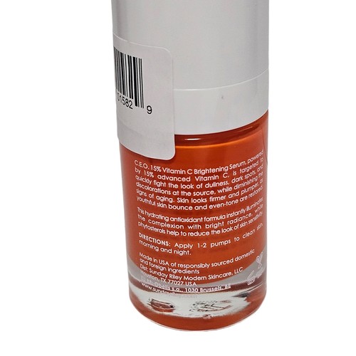 SUNDAY RILEY C.E.O. Rapid Flash Brightening Serum 15% Vitamin C 0.5oz / 15mL CEO - Picture 7 of 8