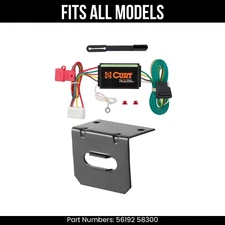 For 14-20 Acura MDX 4 Pin Trailer Wire Plug & Bracket Fits All Models Curt Kit