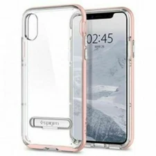 Spigen Crystal Hybrid Bumper Case for iPhone X - Rose Gold