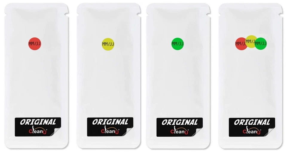 4x 25 ml liquido di prova CleanU originale liquido di prova