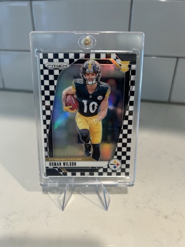 2024 Panini Prizm - Rookies Roman Wilson #384 Black & White Checker Prizm (RC)