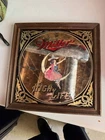 Vintage Miller High Life Girl on the Moon Bar Mirror - 1980s Framed Beer Sign
