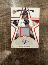 Aiden Stillman 2025 Panini Stars & Stripes #SSM-AS Jersey Auto