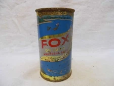 FOX DE LUXE FLAT TOP BEER CAN~FOX HEAD BRG. WAUKESHA, WIS