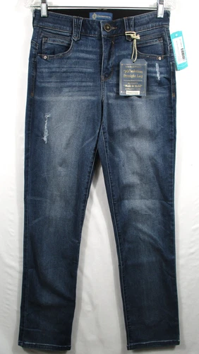 -NWT Democracy "Ab" Solution Natalie Straight Leg Women's Jeans Indigo Sz 6