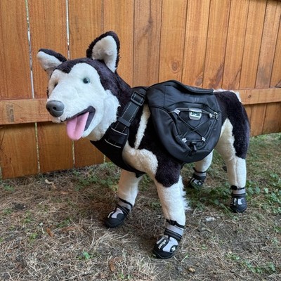 Baydog Saranac Dog Backpack Hiking Trail Pack Large Black For Dogs 50-80 Lbs