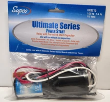 Supco Power Start Relay Pre-wired Start Capacitor 1/20 hp-1/2hp 115 Volts URSC10