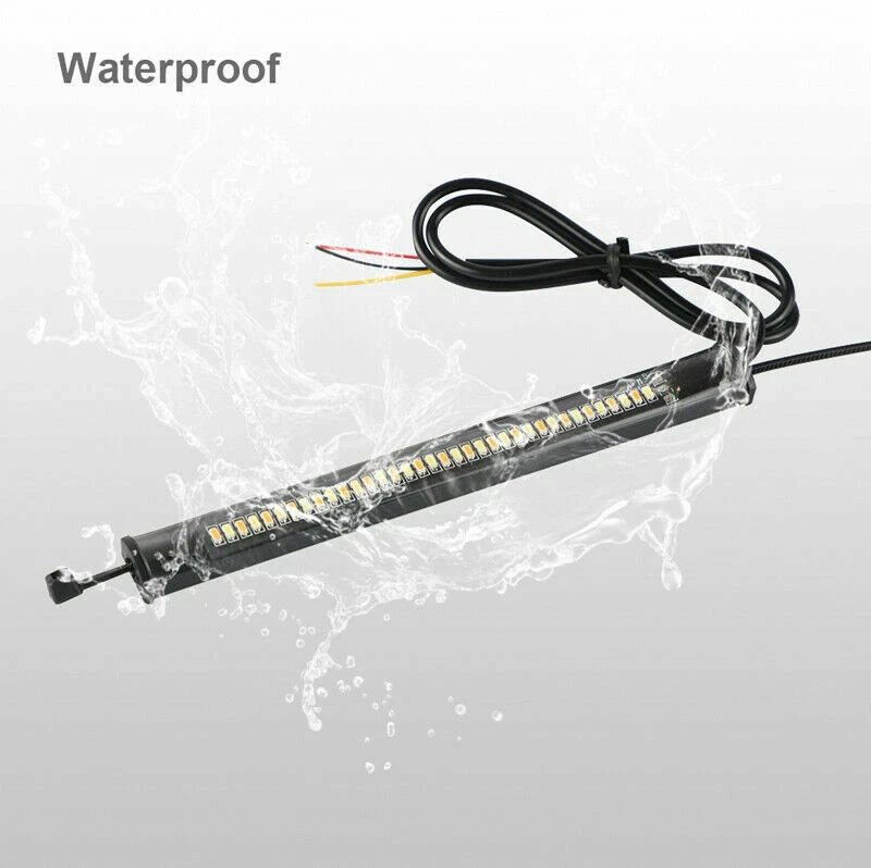 Señal de horquilla LED ámbar fluida 2 piezas para perros grandes prosport ahorro de energía ajuste fácil Foto 3 de 4