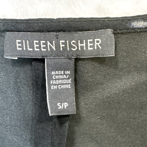 Eileen Fisher Womens SP Black Sleeveless Asymmetrical Side Drape Silk Shell Tank - Picture 5 of 9