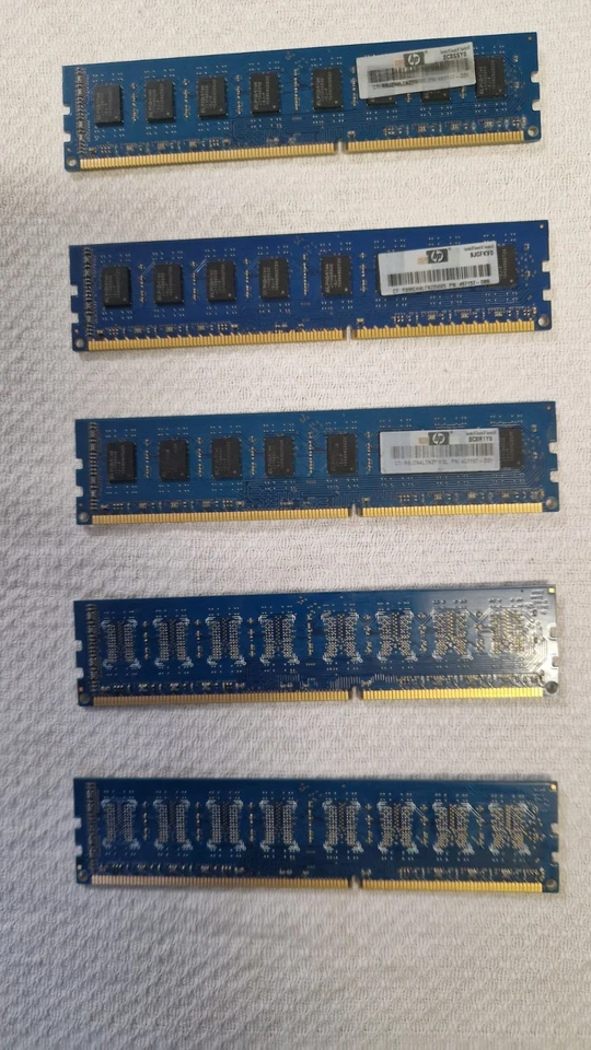 DDR3 Arbeitsspeicher Ram 10GB 5×2GB 2R×8 1R×8 PC3 10600U 1333MHz - Bild 2 von 4
