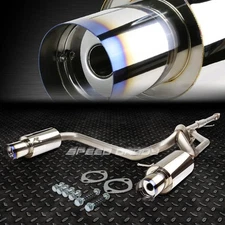 FOR 03-06 TIBURON V6 S.STEEL DUAL 4" BURNT MUFFLER TIP CATBACK EXHAUST SYSTEM