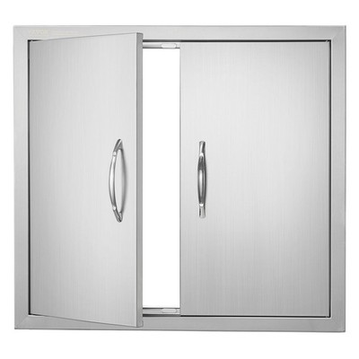 Vertical 26x24in Flush Mount Door, Stainless Steel Outdoor Cabinet Access Panel