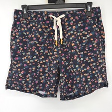 Marine Layer Swim Trunks Mens Medium Navy Floral 14322 Spring 2022 Beach Shorts