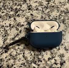 Apple AirPods Pro 1st Gen. with Blue Protective Case with Carabiner