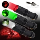 3X Mini Green+Red+White LED Flashlight Astronomy Light Zoomable Night Lamp Torch