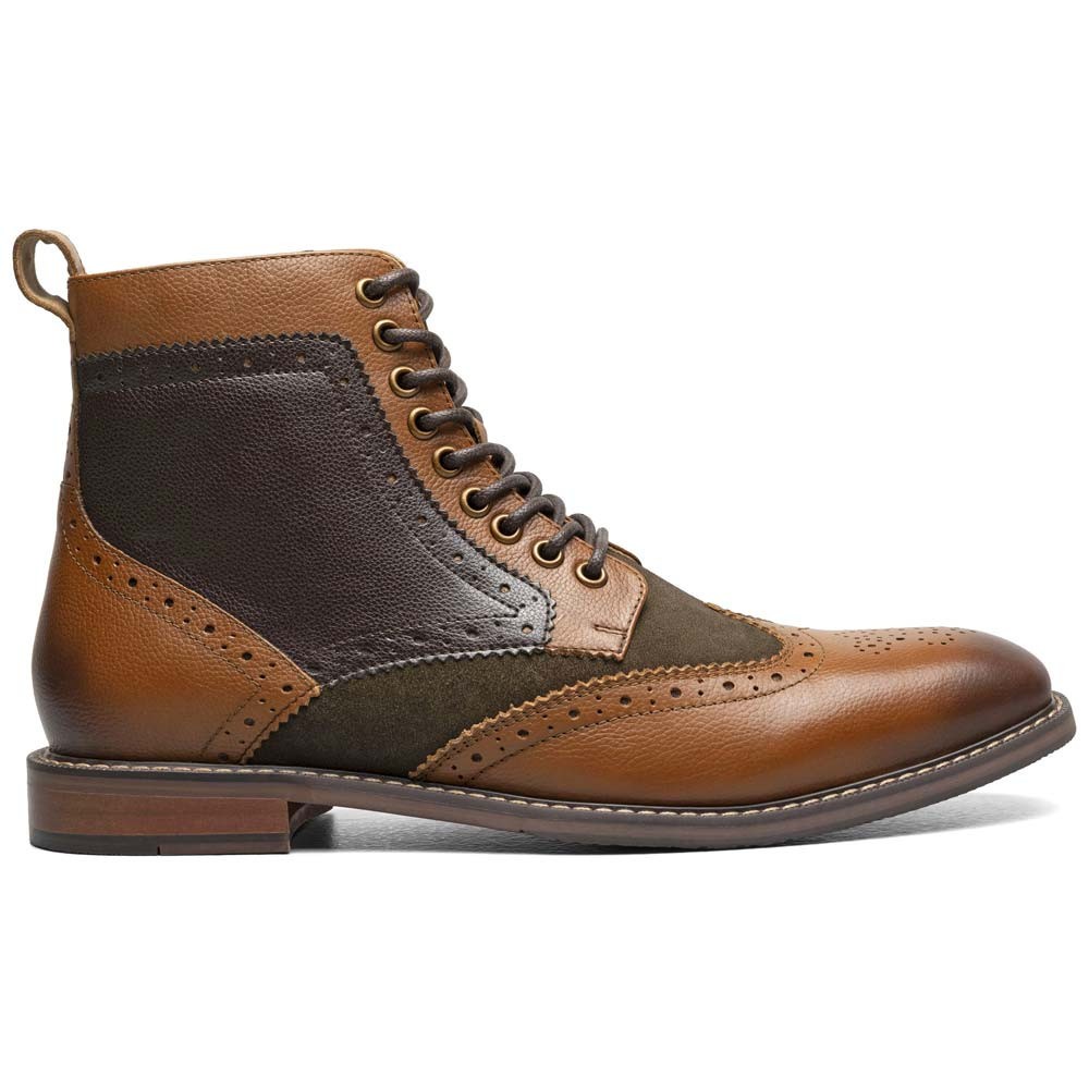 Stacy Adams Shoes Finnegan Wingtip Lace Up Boot Olive Multi Size 11.5 — photo 2