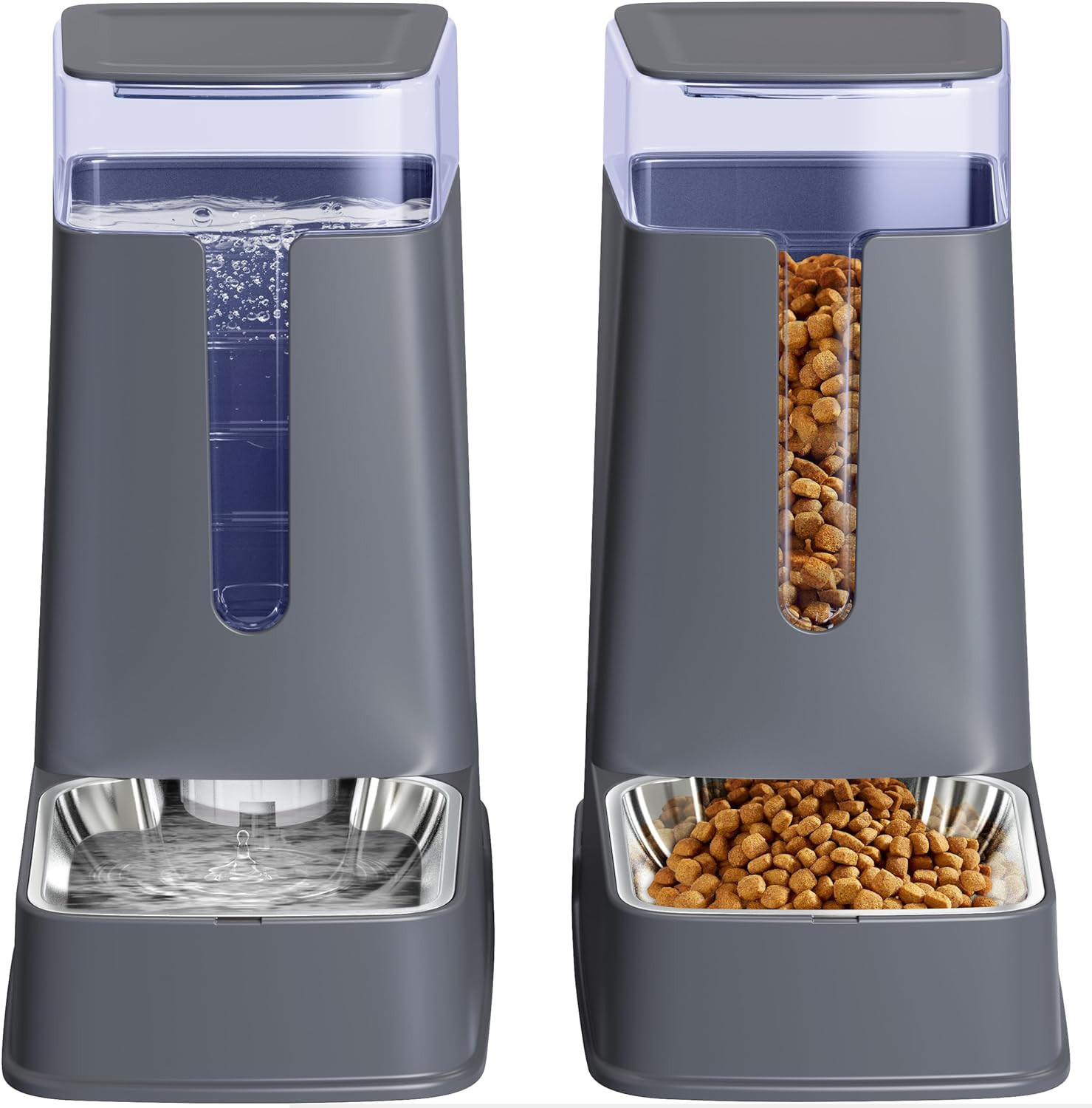 Set Pappa e Acqua Gatti Acciaio: Comfort e Freschezza Garantiti
