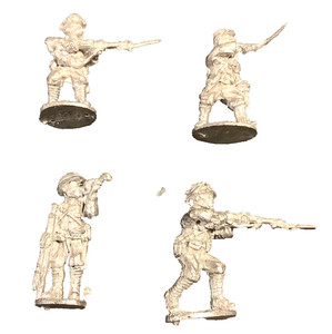 20mm Japanese Army Miniatures lot x4 Bolt Action Chain of Command Unpainted