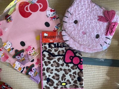 Hello Kitty Leopard Print Bath Mat Cushion Set 6-Piece Rare 2010-2013