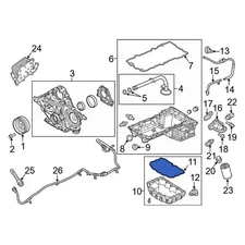 For Ford F-250 Super Duty 2011-2013 Ford BC3Z6710A Upper Engine Oil Pan Gasket