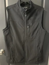 Rank 45 Black Vest Size Large Tall With Concealed Carry Pocket Western Cowboy