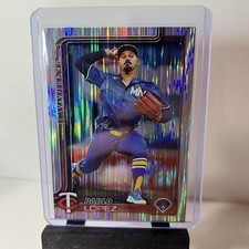 2025 Topps Series 2 #662 Pablo Lopez Tinsel Parallel Meijer Exclusive Twins
