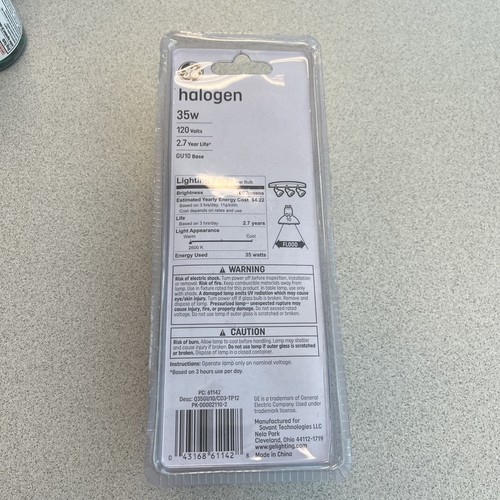 3er Pack Original GE Fluter Glühbirnen 61142 35 Watt 200 Lumen MR16 mit GU10 Sockel - Bild 4 von 5