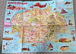 Mappa Navajoland USA pubblicata dal Consiglio Tribale Navajo
