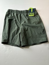 DSG Brand Boys Agility Sports Shorts Green Palm Heather Size MED 10-12 NWT