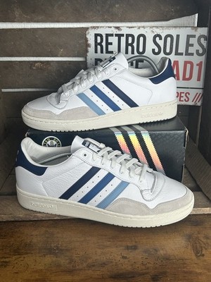 adidas Originals  HRLM x SNS Ltd Edition Weiß Blau Leder UK Größe 12,5 2023
