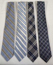 MISCELLANEOUS Bundle Of 4 Men  s Ties Light Blue/Silver