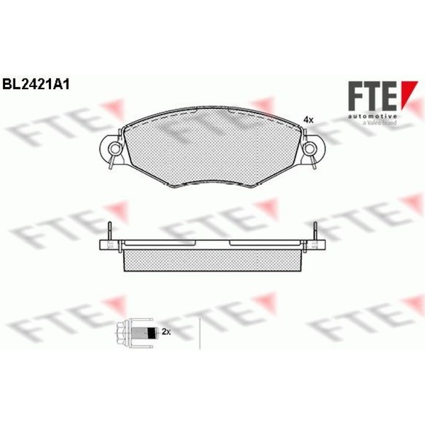 FTE 9010725 Bremsbelagsatz FüR Peugeot 306 206 7A 7C N3 N5 7B 7D 7E 2A C-image