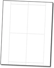 65lb White Printable Index Cards 3x5 - Index Card Sheets for Inkjet & Laser 